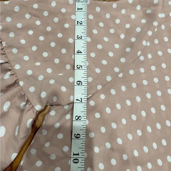 Violet & Claire Ruffle Sleeve Blouse - Pink and White - Picture 2 of 14